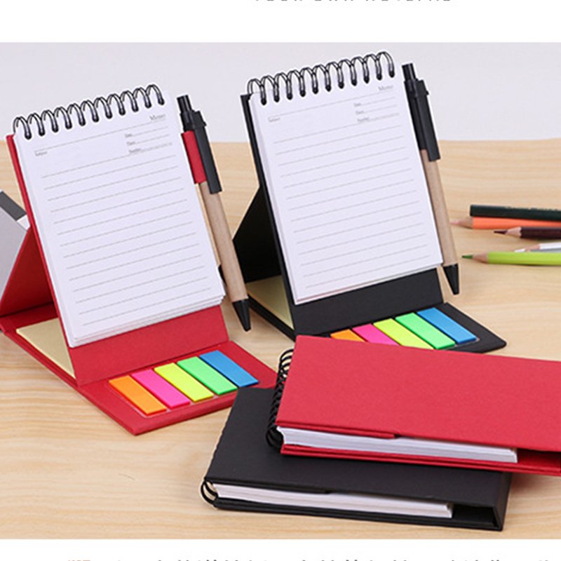Sticky Notes Business Novelty Oem Customized Art Gsm Loose Leaf Style Paper Die Color Memo Pad With Pen Set