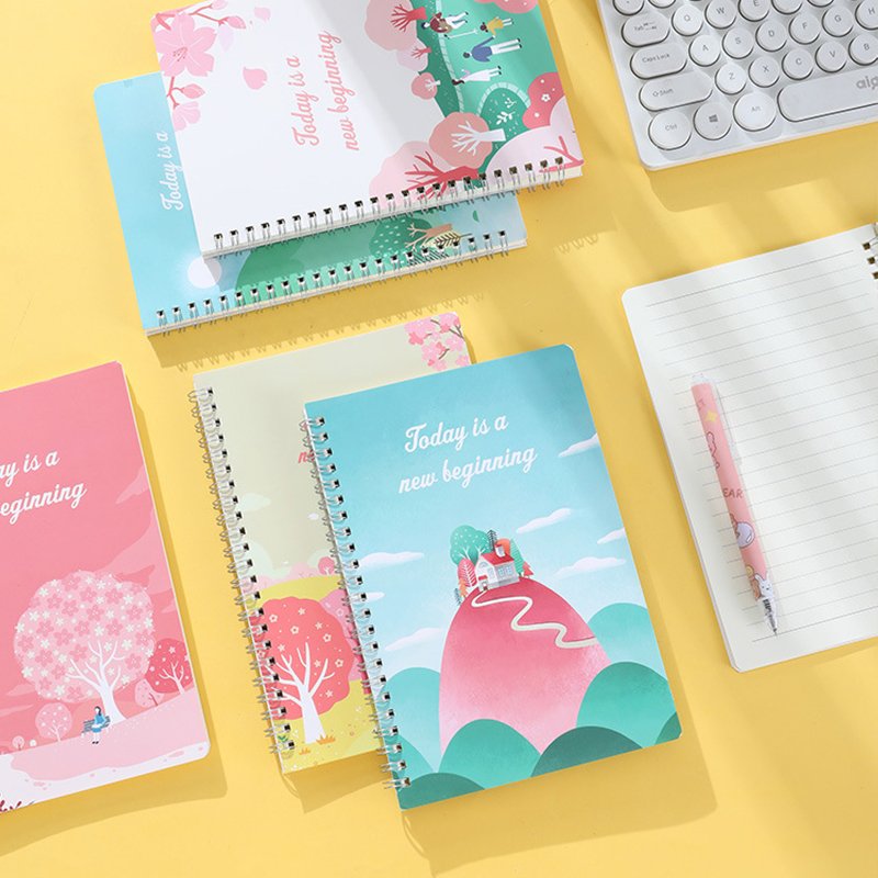Manufacturer Hardcover Anime Note Book Diary Journal A5 Spiral Notebooks & writing pads For School Office Kids Girls Students
