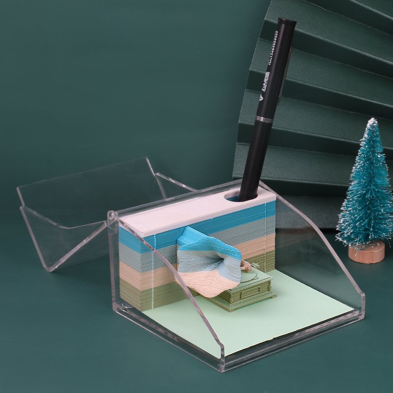 Wholesale Memo Pad Souvenir Gift Phonograph Shape 3D Paper Notepad Cubes Bookmark Notes