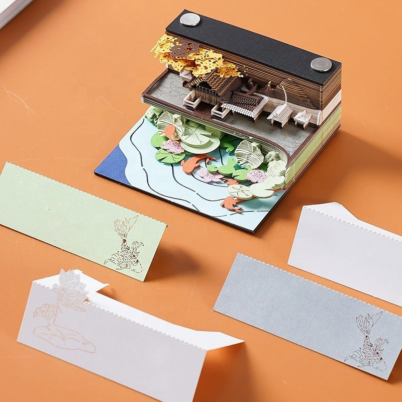Portable Promotional Holiday Gifts Women'S Custom Design Building Blocking Exquisite 3D Sticky Notes