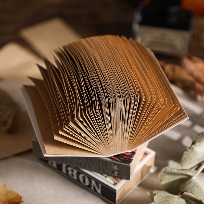 120pcs/pack Ancient charm European style note paper non-adhesive material paper retro cowhide note book handbook sticker book