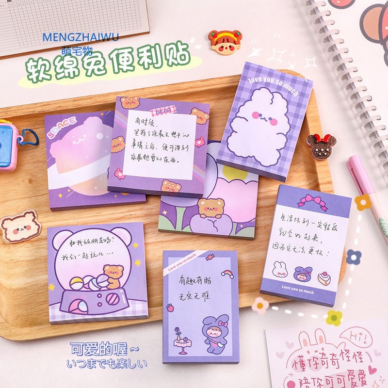 School stationery Sticky notes stickers promotional Notes Custom memo pad printing adhesive Notepad