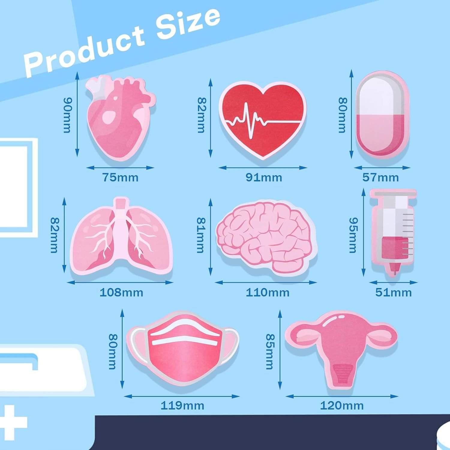 Sticky note Nurse shape Notepad self-adhesive Irregular shape Message note Decorative sticker customizable