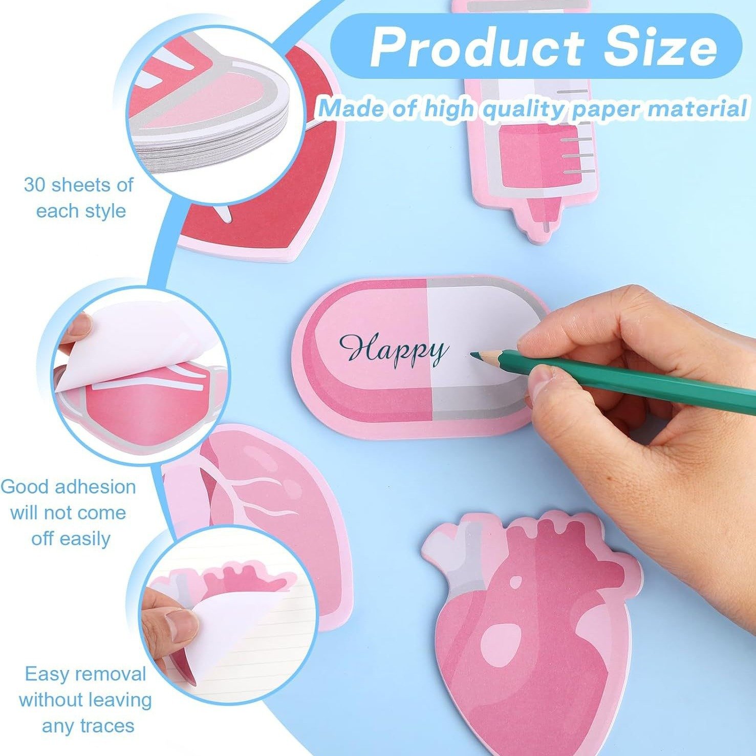 Sticky note Nurse shape Notepad self-adhesive Irregular shape Message note Decorative sticker customizable
