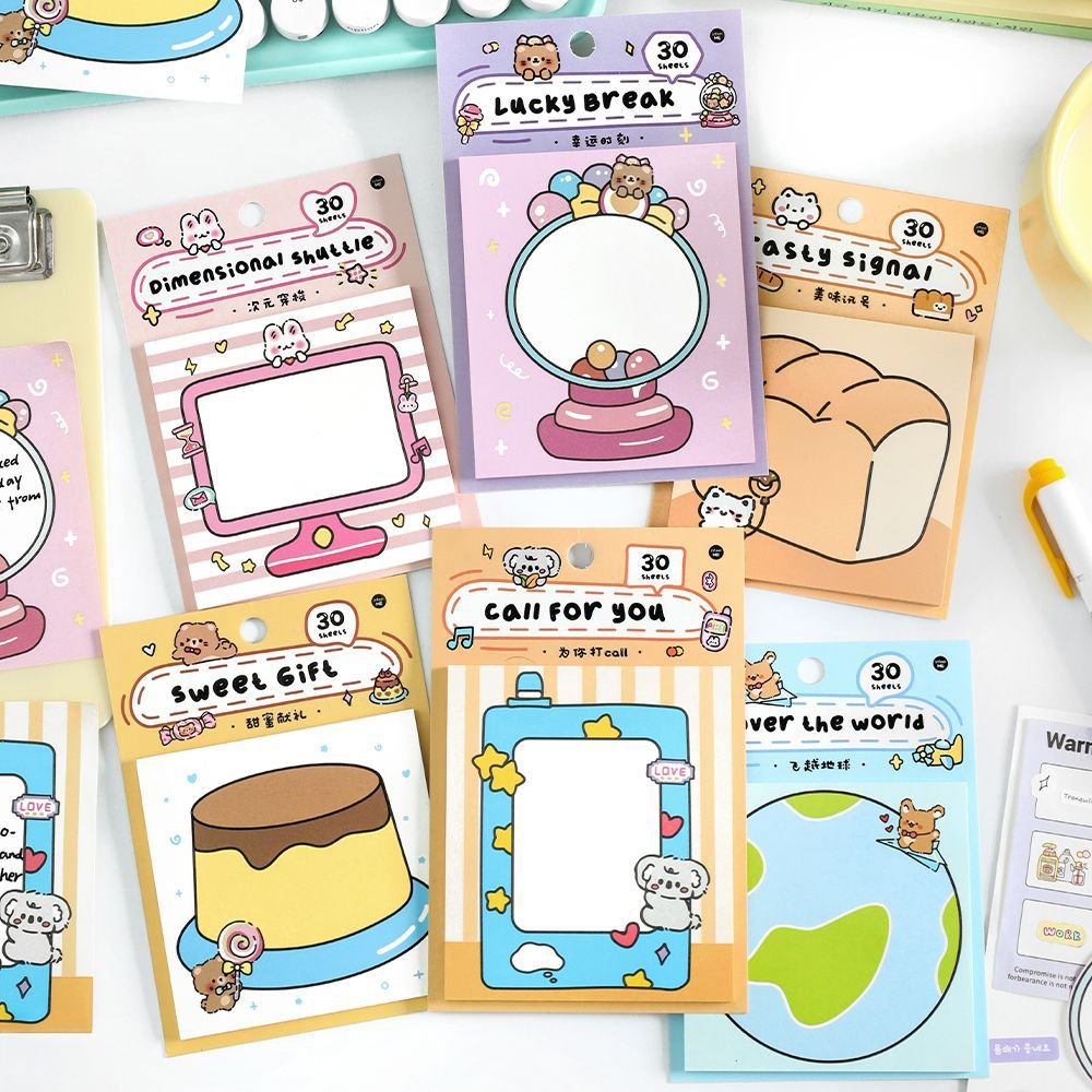 Happy Adventurer Series Sticky Memo Pad Eco-friendly N Times Decoration Message Sticker Custom Sticky Note With Logo