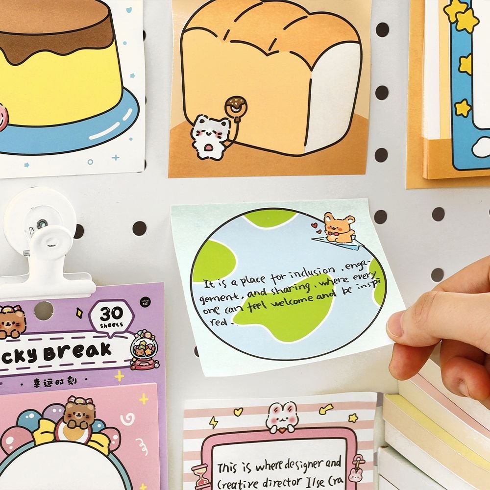 Happy Adventurer Series Sticky Memo Pad Eco-friendly N Times Decoration Message Sticker Custom Sticky Note With Logo