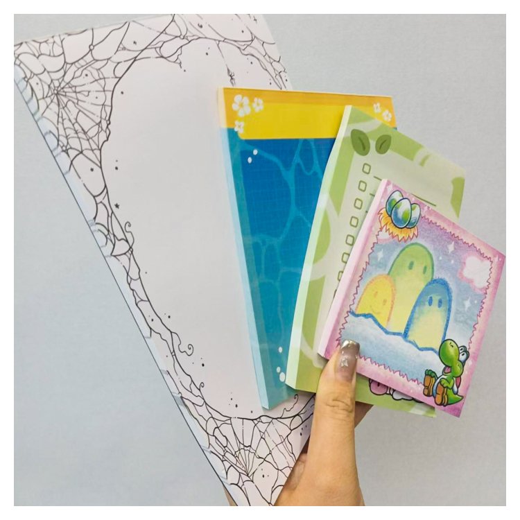 Colorful customized cute notepads trending magnets custom sticky note set notepad with pen white board