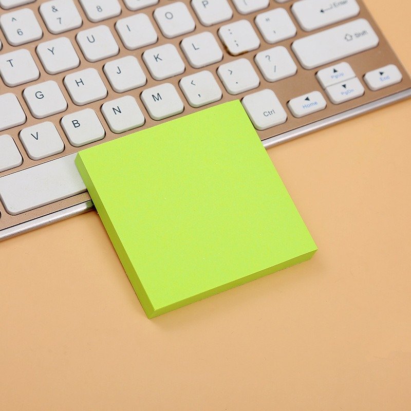 Colored Sticky Notepad Custom Logo Printed/memo pad Note Green 7.6*7.6 100 Pages Haft Notizen