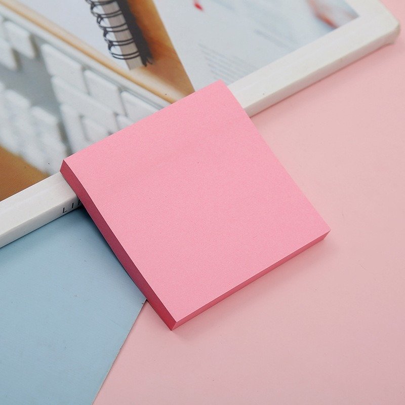 Colored Sticky Notepad Custom Logo Printed/memo pad Note Green 7.6*7.6 100 Pages Haft Notizen