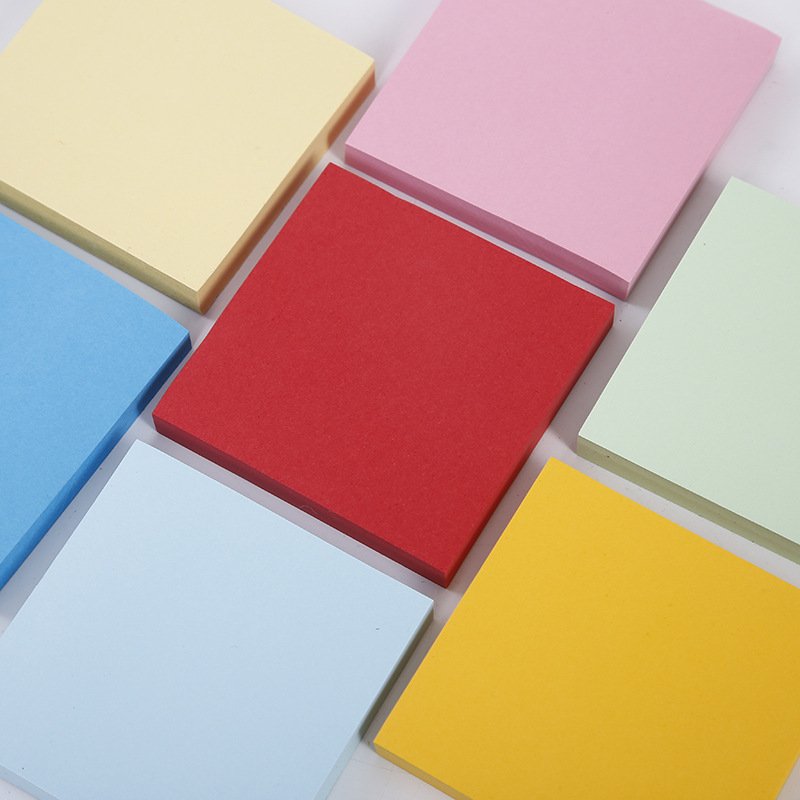 Colored Sticky Notepad Custom Logo Printed/memo pad Note Green 7.6*7.6 100 Pages Haft Notizen