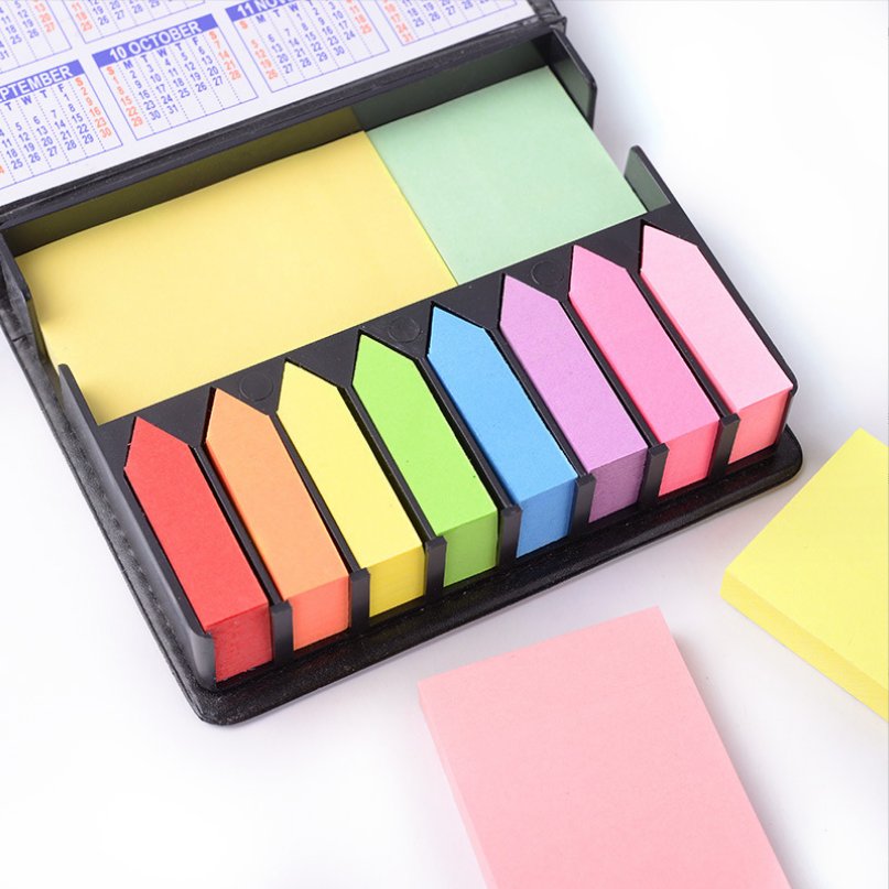Sticky note box colorful mix sticky notes custom desk sticky notes memo pads