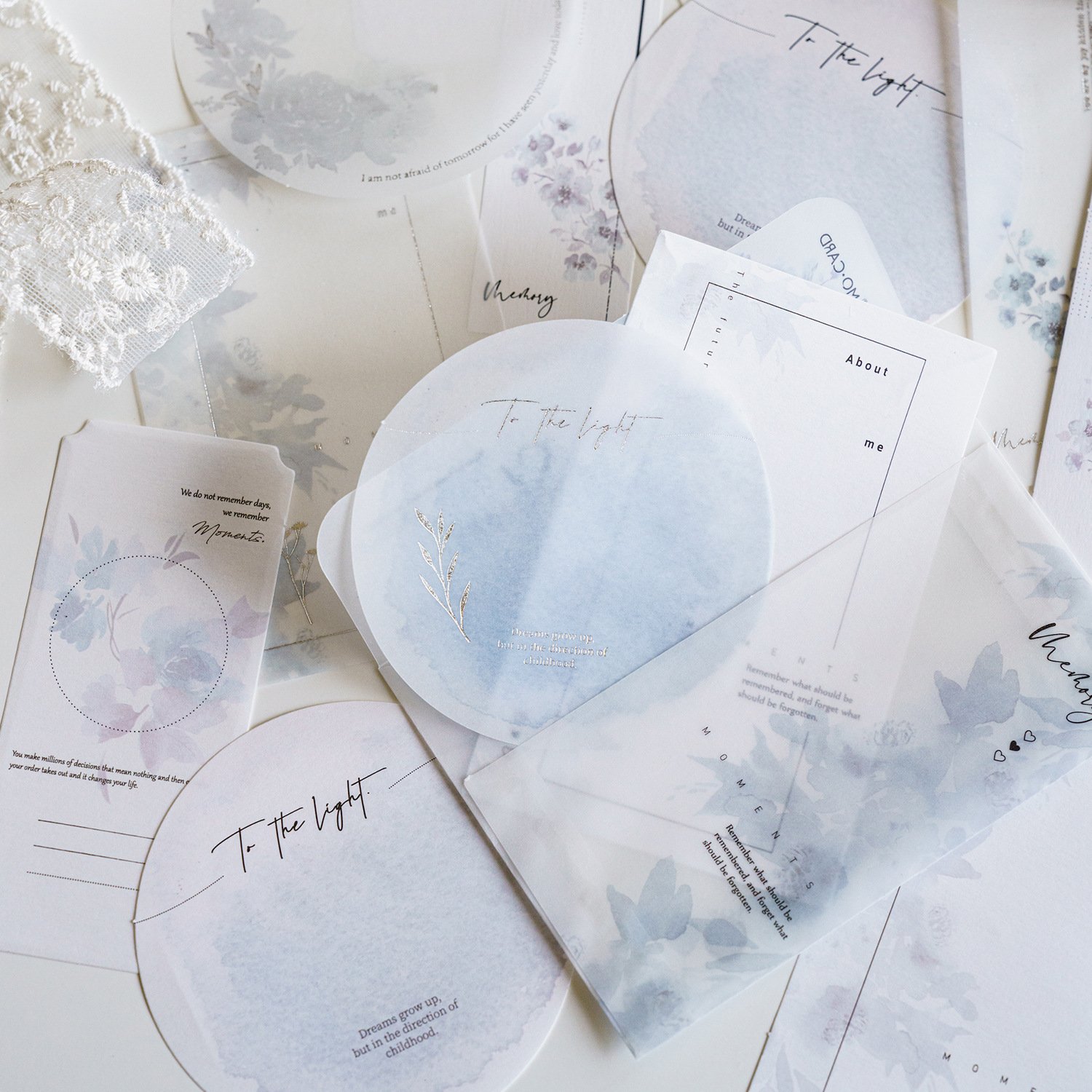 15 Pcs/Pack Sticky Notes Secret Series of Listening to Flowers Simple and Elegant Journal Decorative Source Material 6 Choices