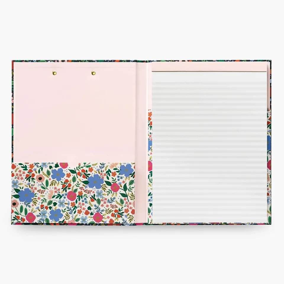 Myway Customize Ins style Padfolio Cardboard Durable Clipfolio A4 Office Letter Pad Paper Notepads With Clipboard