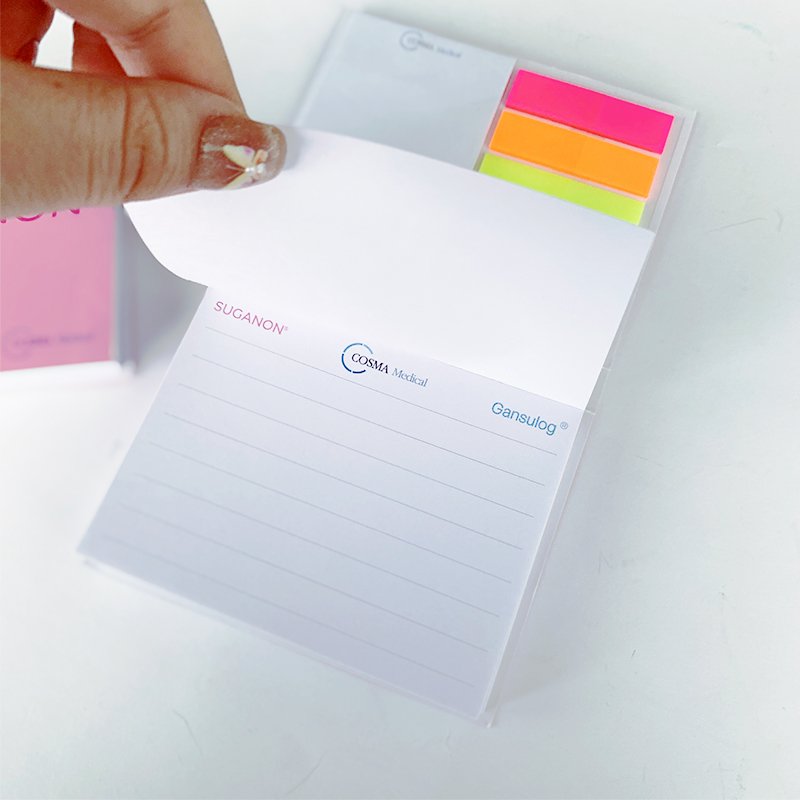 Custom Branded Sticky Notes Soft Cover custom size Offset Paper Sticky Notes with Logo