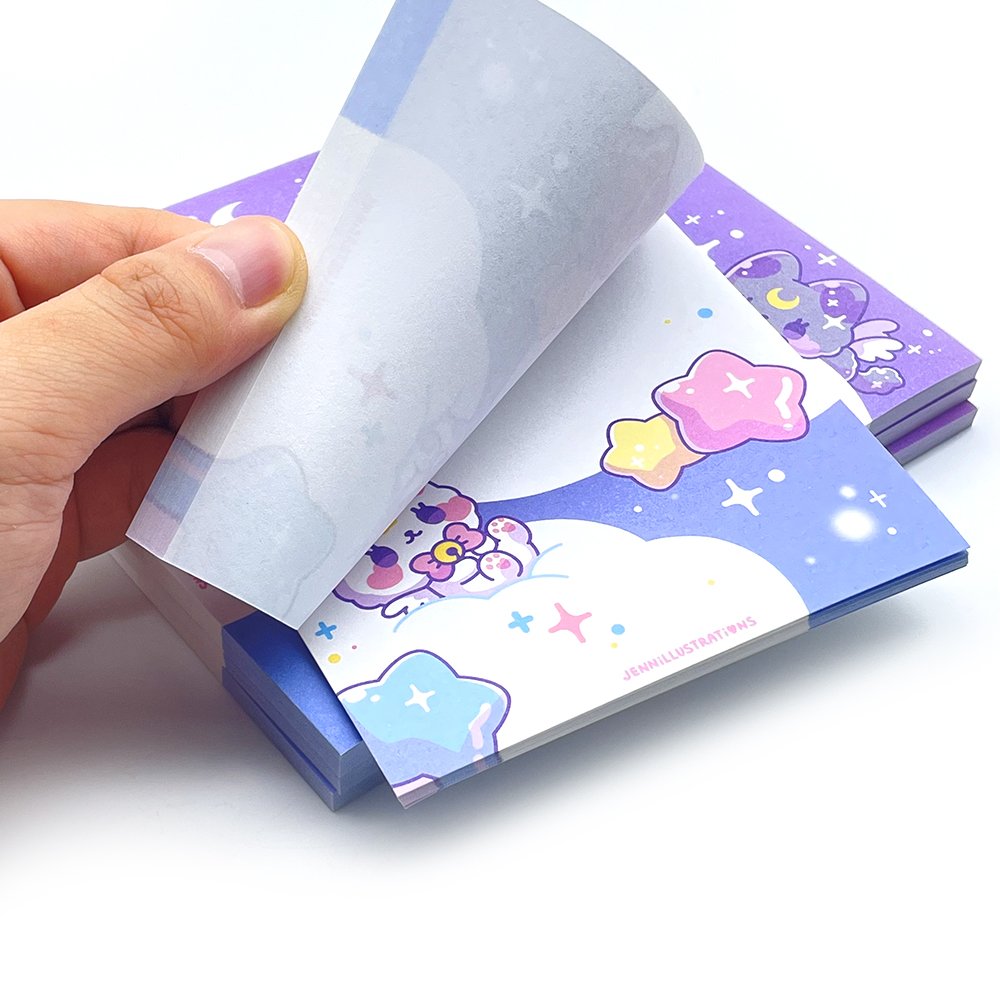Custom Kawaii Animal Cartoon Printed Memo Pad Personalized Weekly Notepad Ready to Use Sticky Note