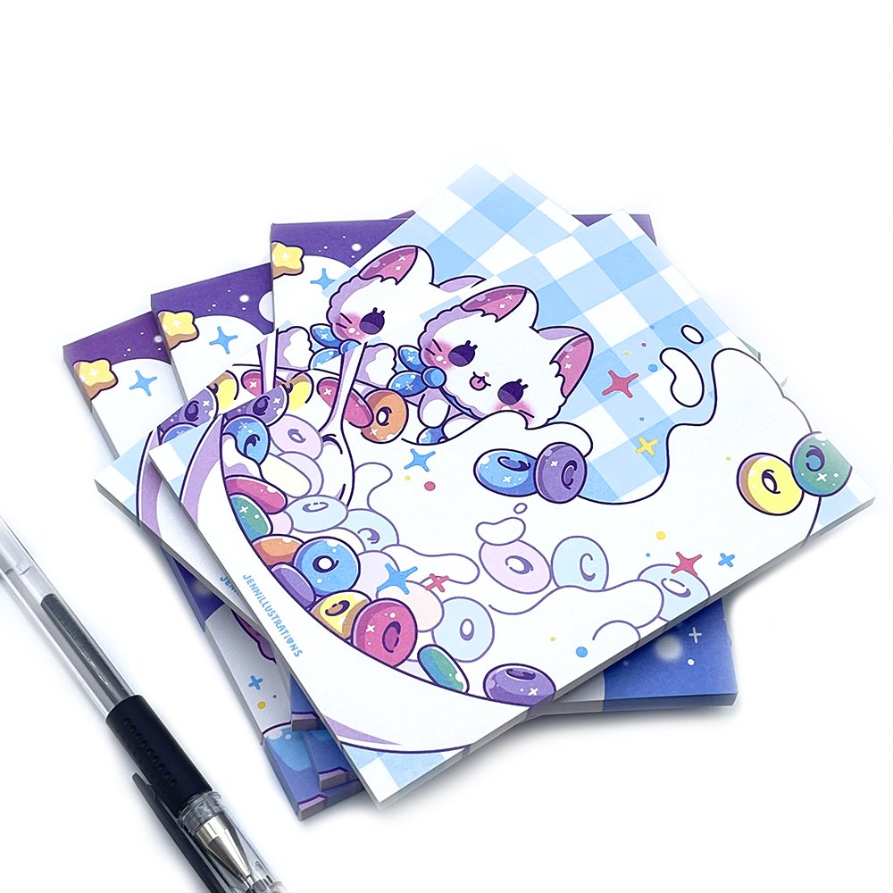 Custom Kawaii Animal Cartoon Printed Memo Pad Personalized Weekly Notepad Ready to Use Sticky Note