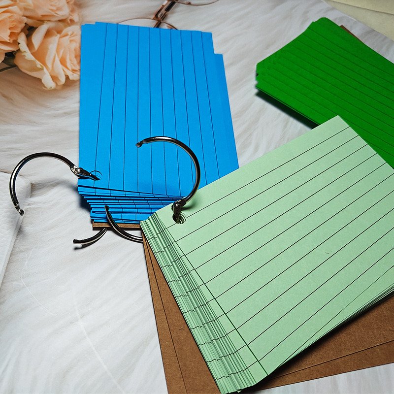 Hot Top American Index Loose-leaf Perforated Notepad With Ring Word Book Portable Mini-coil Notepad Card For Exam and Speech Use