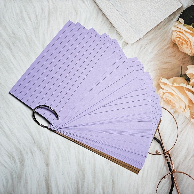 Hot Top American Index Loose-leaf Perforated Notepad With Ring Word Book Portable Mini-coil Notepad Card For Exam and Speech Use