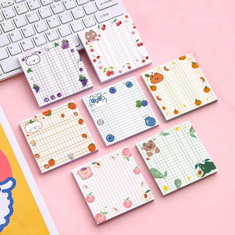 Personalized Memo Fashion Lovely Sticky Notes Set 3D Die Cut Fun Shape Notes Cute Sticky Note Custom