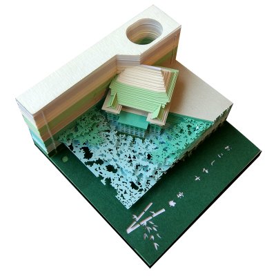 Office Business Table Decoration Paper Craft Laser Cutting Post Note Luxury Gift Custom 3D Memo Pad