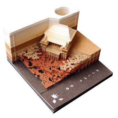 Office Business Table Decoration Paper Craft Laser Cutting Post Note Luxury Gift Custom 3D Memo Pad