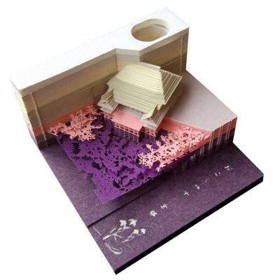 Office Business Table Decoration Paper Craft Laser Cutting Post Note Luxury Gift Custom 3D Memo Pad