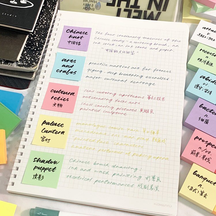 Custom School Office Stationery Supplies Paper Stickers Index Posted It Pad Custom Colorful Memo Pads Sticky Notes