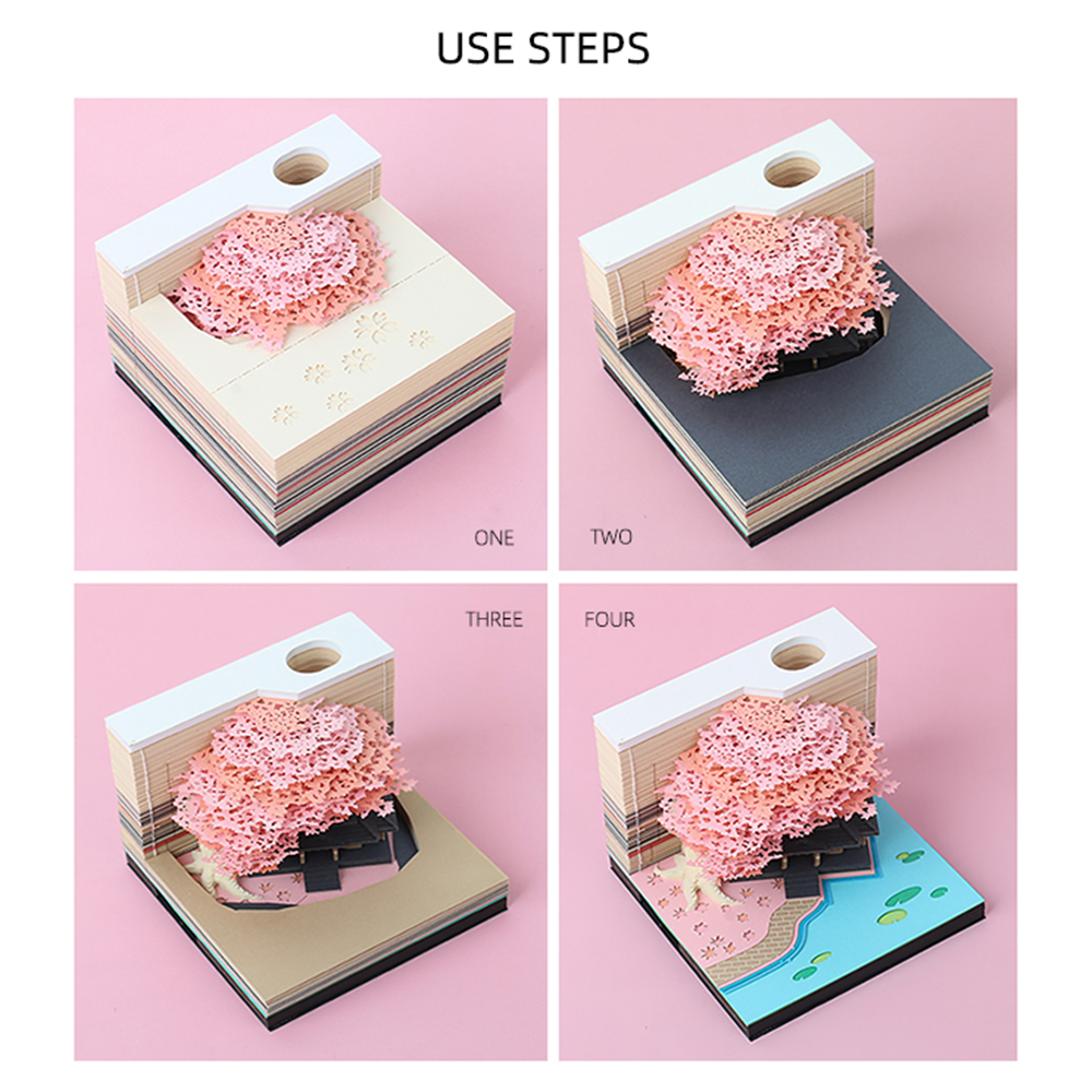 New Arrival Treehouse Custom Memo Pad Cut Custom Loose Leaf Pad Memo Creative DIY 3D Memo Pads