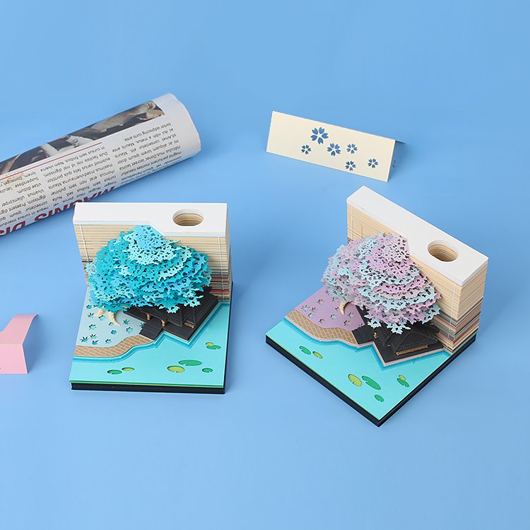 New Arrival Treehouse Custom Memo Pad Cut Custom Loose Leaf Pad Memo Creative DIY 3D Memo Pads