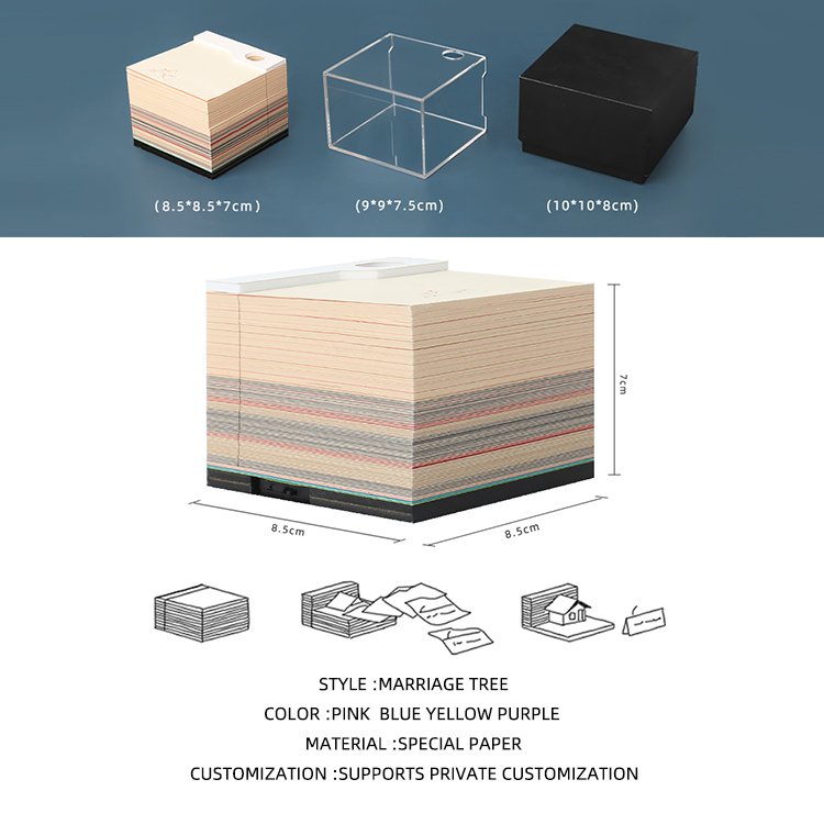 New Arrival Treehouse Custom Memo Pad Cut Custom Loose Leaf Pad Memo Creative DIY 3D Memo Pads