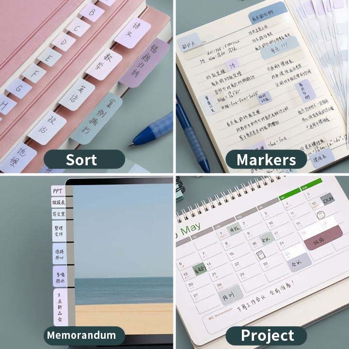 Custom Logo Memo Note Ins Style Student Office Use Sticky Notes Clear Transverse Line Book Marking Cute Animal Fruits Memo Pad