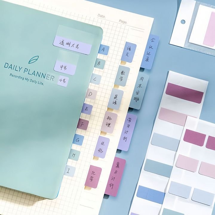 Custom Logo Memo Note Ins Style Student Office Use Sticky Notes Clear Transverse Line Book Marking Cute Animal Fruits Memo Pad
