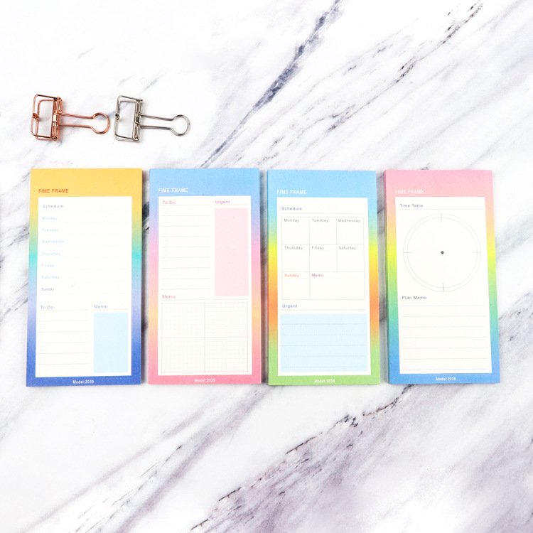 Wholesale Office Use Stationery Notebook and Memo Sticky Notes Pad Customized Style Feature memo pads kawaii