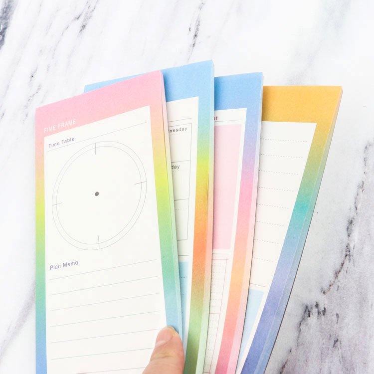 Wholesale Office Use Stationery Notebook and Memo Sticky Notes Pad Customized Style Feature memo pads kawaii