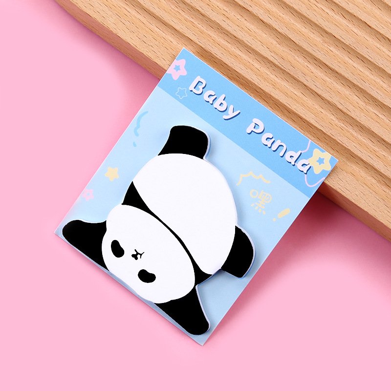 Creative school stationery supply kawaii cute baby panda cartoon sticky notes