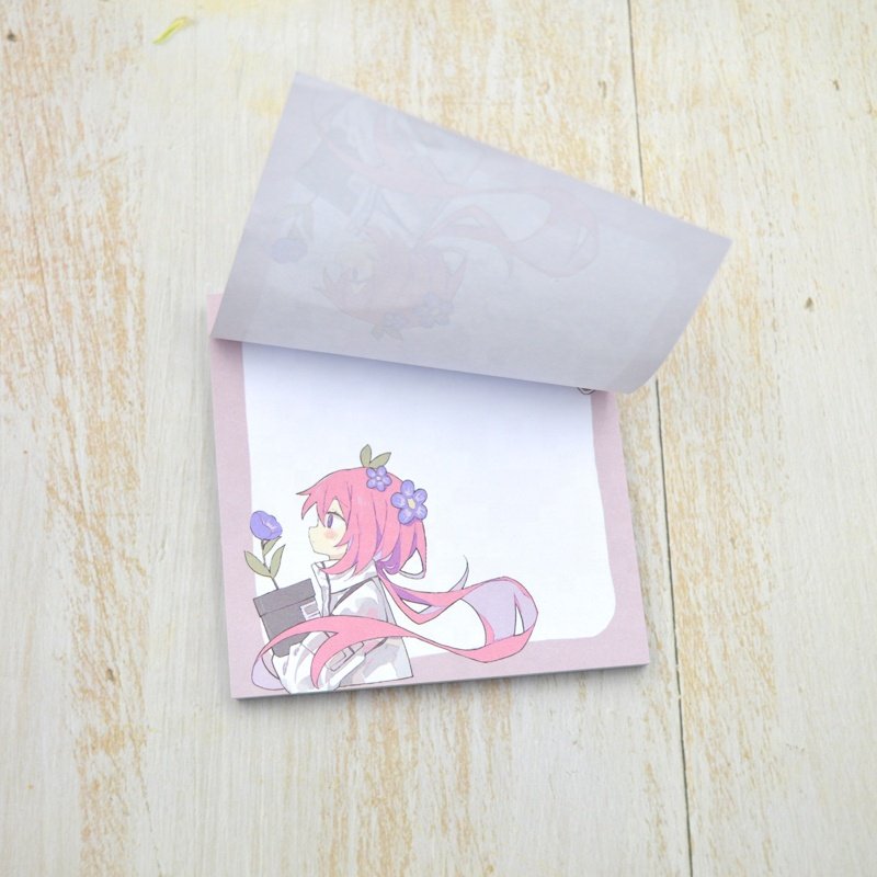 Office School Stationary Manufacture Custom Printed Post Writing Scratch Paper Notepad Kawaii Sticky Notepad Memopad