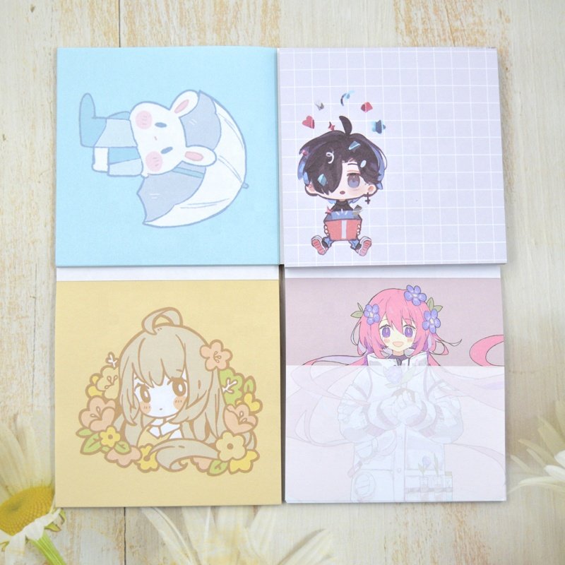 Office School Stationary Manufacture Custom Printed Post Writing Scratch Paper Notepad Kawaii Sticky Notepad Memopad