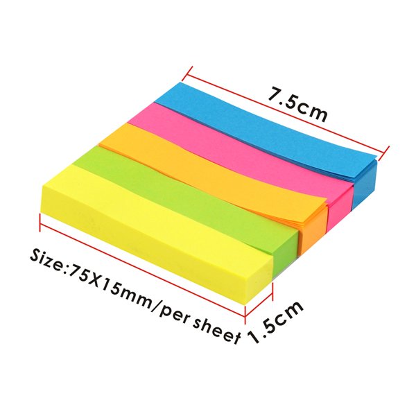 Foska Hot Sale Colorful 400 Sheets Adhesive Sticky Index Book Tabs For Office School