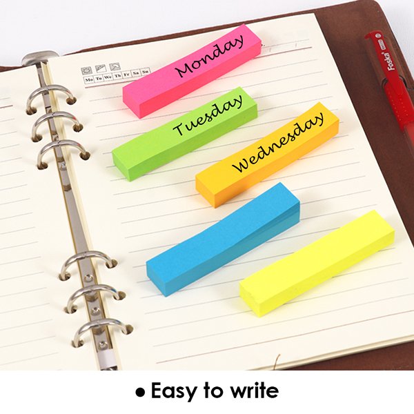 Foska Hot Sale Colorful 400 Sheets Adhesive Sticky Index Book Tabs For Office School