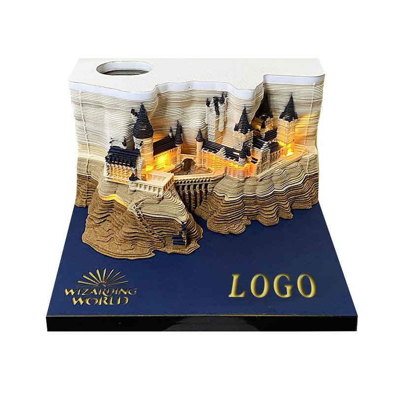 Weekly Deals Party Birthday Gift 3D Custom Memo Pad Office School Home Decoration Hogwarts Castle Memo Pad