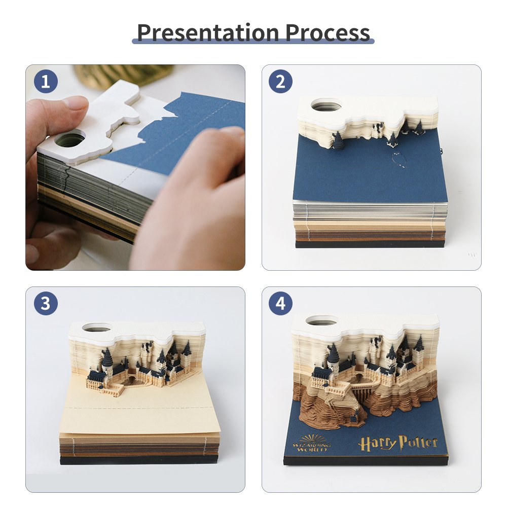 Weekly Deals Party Birthday Gift 3D Custom Memo Pad Office School Home Decoration Hogwarts Castle Memo Pad
