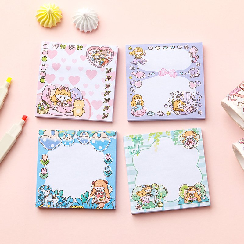 China manufacturer Small Pocket Sticky Note Various Sizes Cute Gift Girls Custom Printed Sticky Notes Memo Pad