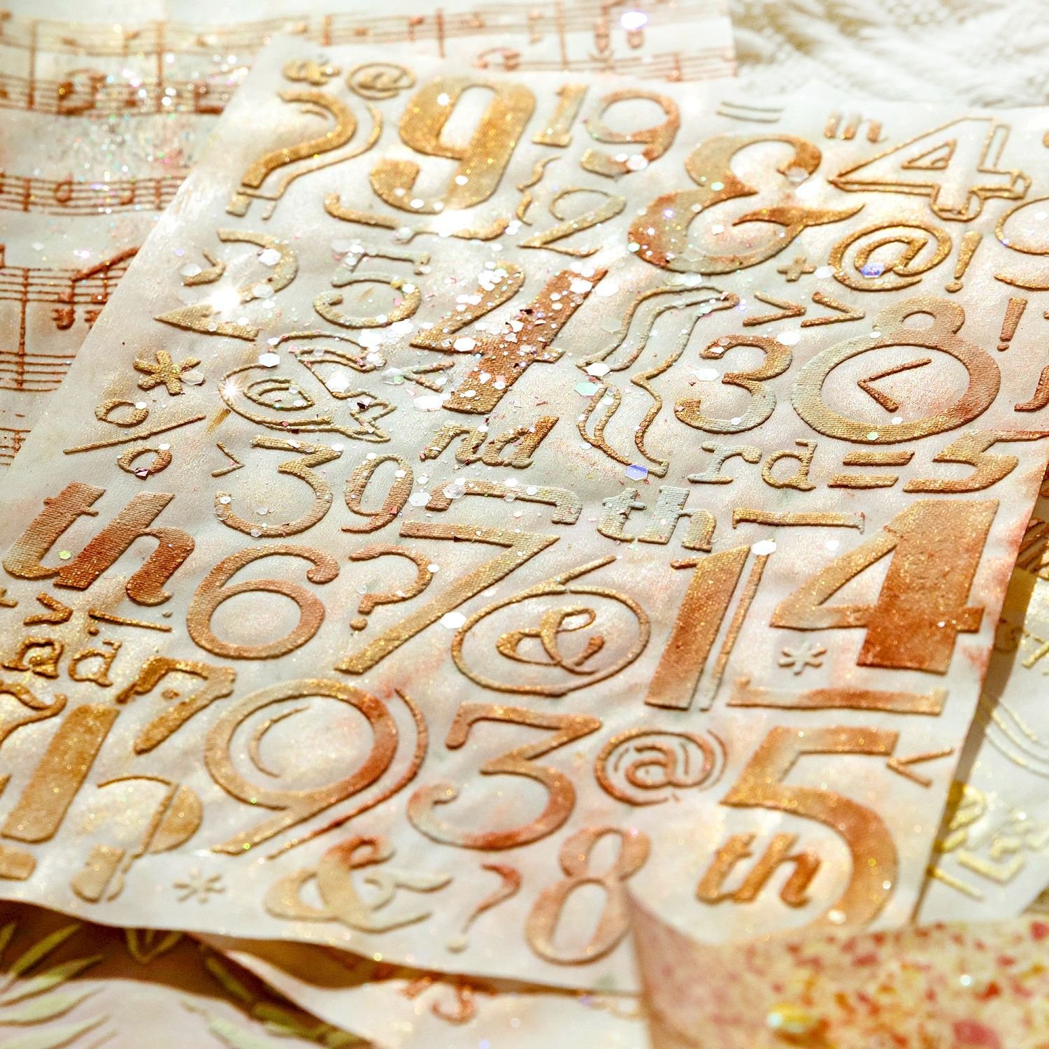 8 / pack material paper retro mottled series three-dimensional embossed handbook DIY material decoration bottoming
