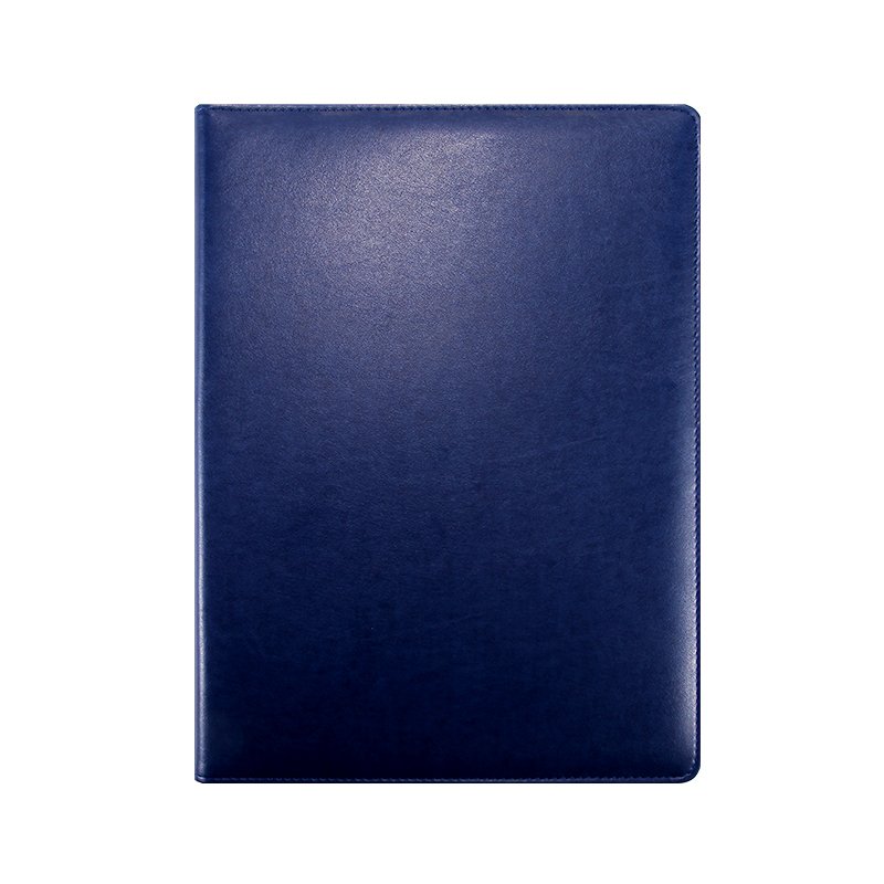 a4 portfolio PU leather cover document file folder a4 custom logo with clipboard and calculator