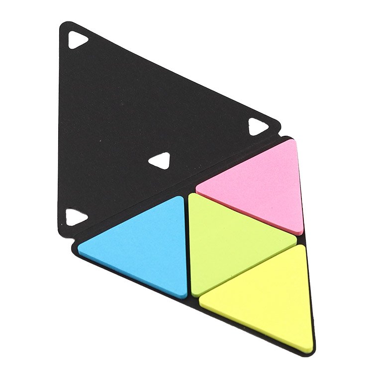 Kraft cover Triangle Shape Custom Sticky Note Pad Wholesale Small Cute Memo Pad Sticker Set For School