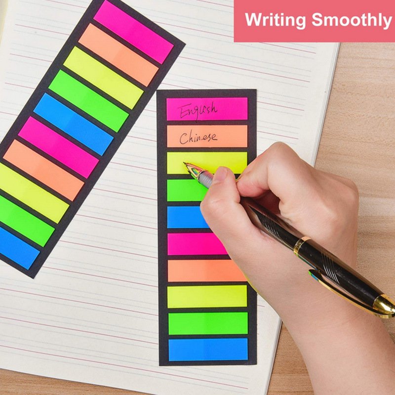 KADISI Customized office Plastic Removable bookmark school Index sticker Colorful Transparent PET Waterproof Sticky Notes