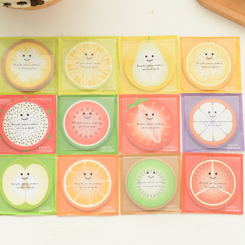 Fruit slices color memo pad Kawaii message note for kids nice gift Writing scratch pad office school supplies