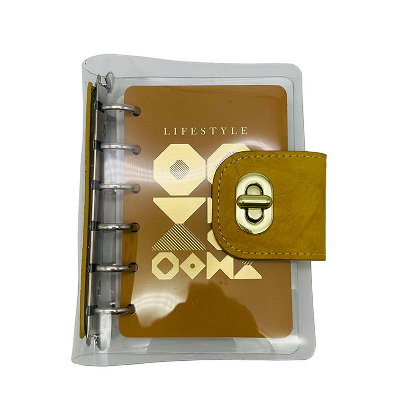 New design mini cute memo pocket notebook Custom Transplate PVC A7 loose leaf planner notebook for kids