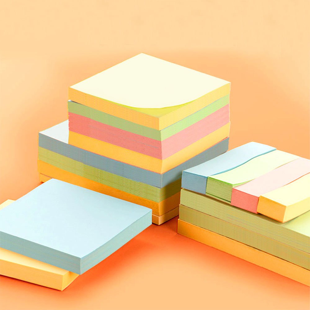 Good quality self-adhesive memo pad style colorful sticky notes in opp bag package