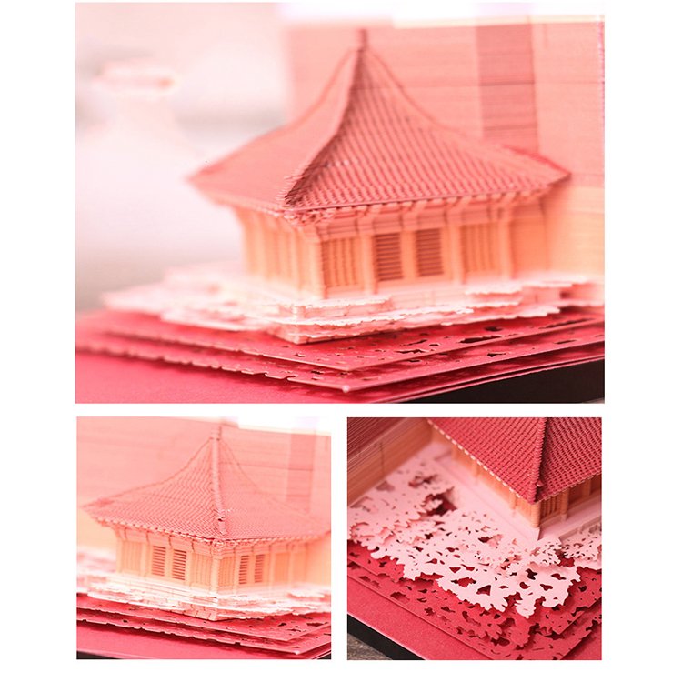 3D Model Memo Cube Boxed Gift ideas Paper Sculpture Paper Brick 3D Memo Pads For Happy Anniversary Mother's Day Birthday